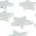 Floristik24 Mini csillogó csillag 2,5cm fehér 48db