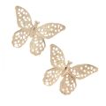 Floristik24 Mini pillangók fém szóródísz arany 3cm 50db