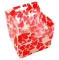 Floristik24 Mini táskák műanyag piros 6,5cm x 6,5cm 12db