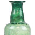 Floristik24 Mini váza üvegpalack váza virágváza zöld Ø6cm H17cm
