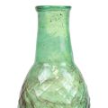 Floristik24 Mini váza zöld üvegváza virágváza gyémánt Ø6cm H11,5cm