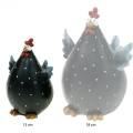 Floristik24 Húsvéti dekorációs csirke, vicces csirke, tavaszi asztaldísz, húsvéti csirke 13cm