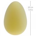 Floristik24 Húsvéti tojásdísz tojás világossárga műanyag pelyhes 20cm