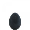 Húsvéti tojás dekoráció tojás fekete műanyag pelyhes 20cm