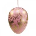 Húsvéti tojás felakasztható dekortojások rózsaszín, zöld, arany 15cm 4db