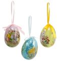 Floristik24 Akasztható húsvéti tojások, vegyes színek 7cm 6db