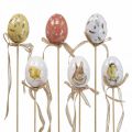Floristik24 Húsvéti tojás műanyag virágdugó Húsvéti dekoráció H6cm 6db