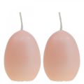 Floristik24 Húsvéti gyertyák tojás alakú, tojás gyertyák Húsvéti őszibarack Ø4,5cm H6cm 6db