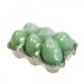 Floristik24 Húsvéti gyertyák tojás alakú, tojás gyertyák Húsvéti zöld Ø4,5cm H6cm 6db