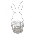 Húsvéti kosár drótkosár Easter Bunny Shabby Ø12cm H26,5cm