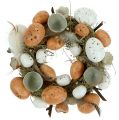 Floristik24 Húsvéti koszorú tojással Ø24cm natúr, fehér