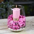 Floristik24 PURE oszlopos gyertya 130/70 Pink dekoratív gyertya fenntartható természetes viasz