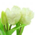 Floristik24 Papagáj tulipán cserépben fehér Real-Touch 23cm