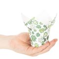 Papír virágcserép lóhere motívummal, újévi dekoráció, 12 cm, 12 darab | Floristik24.hu