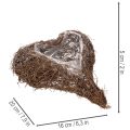 Szív alakú virágtartó gallyakból, fóliával, 20 cm, 2 darab | Floristik24.hu