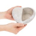 Szív alakú virágcserép, öntött kő, díszes virágcserép, 17 cm | Floristik24.hu