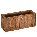 Floristik24 Fa virágláda fenyőkéreg mintával 27×10cm