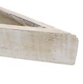 Floristik24 Ültetőtál fából, fehér 79cm x 14cm x 7,5cm