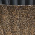 Kaspótál barázdált ovális antracit arany 41,5×16×16cm | Floristik24.hu
