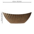Kaspótál barázdált ovális antracit arany 41,5×16×16cm | Floristik24.hu