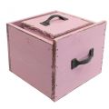 Floristik24 Növényfiókos növényi doboz fa rózsaszín 12,5/16 cm-es 2db-es készlet