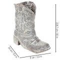 Dekoratív cowboy csizma ültetőcipő 24 cm | Floristik24.hu
