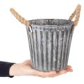 Fém kaspó, díszes kaspó fülekkel, virágcserép, kaspó Ø16.5cm | Floristik24.hu