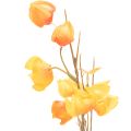 Mű kínai lámpás növény, Physalis ág virágokkal, 95cm | Floristik24.hu
