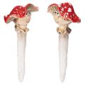 Floristik24 Gombadugóval díszített figura, lány és fiú, légyölő galóca arccal, 13cm, 2db