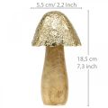 Dekoratív gombás fém fa arany, natúr asztaldísz őszi 18,5cm