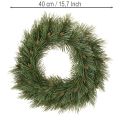 Műfenyő ágakból és tobozokból készült koszorú, 40 cm | Floristik24.hu