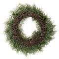 Műfenyő ágakból és tobozokból készült koszorú, 40 cm | Floristik24.hu