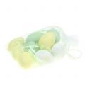 Floristik24 Akasztható húsvéti tojás zöld, fehér, sárga 6cm 12db