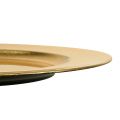 Floristik24 Műanyag tányér 25cm arany, aranylevél hatású