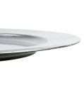 Floristik24 Műanyag tányérok ezüst Ø17cm 10db
