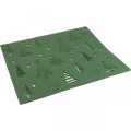 Floristik24 Alátét karácsonyi asztaldísz zöld filc 45×35cm 4db