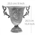 Floristik24 Csésze szürke Ø20,5cm H26,5cm