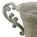 Floristik24 Antik pohár szürke Ø16,8cm H24,8cm