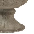 Floristik24 Csésze váza fém dísztál szürke antik Ø13,5cm H15cm