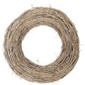 Floristik24 Dekoratív koszorú, rattan ágak, fehérre meszelt, kreatív tervezéshez, 50cm