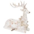 Floristik24 Dekoratív figura ülő szarvasról aganccsal, 30 cm