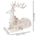 Dekoratív figura ülő szarvasról aganccsal, 30 cm | Floristik24.hu
