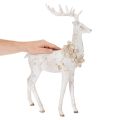 Dekoratív szarvasfigura fenyőtoboz díszítéssel téli dekorációhoz, 49cm | Floristik24.hu