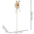Dekoratív rénszarvas figura pompon karácsonykor 24cm 12db | Floristik24.hu