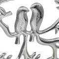Asztali díszrugó, díszgyűrű madár deco ezüst H37,5cm
