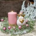 Floristik24 Rózsaszín angyalka szívdísz figurával Karácsonyi dekoráció 7 × 6 × 14cm 2db