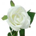 Floristik24 Rózsa fehér 44cm dekorációhoz 6db