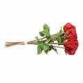 Floristik24 Rózsa csokorban műpiros 36cm 8db