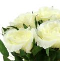 Floristik24 Rózsacsokrok fehér L26cm 3db