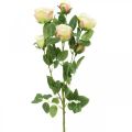 Floristik24 Rózsaág, selyem rózsák, műág rózsaszín, krém L66cm Ø3/5cm
